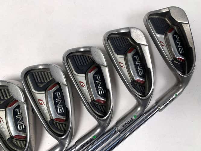 Ping G20 Iron Set 4-PW+GW Green Dot 2* Up CFS Stiff Steel Mens RH