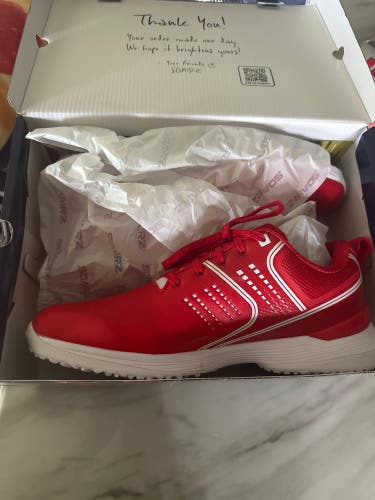 Red Men's Size M 12.0 (W 13.0) Turf Cleats (New)