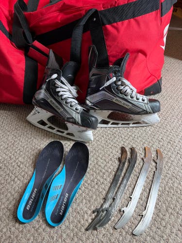 Bauer 1X Pro Stock Skates 7.25 2 sets of steel, Step Steel LS5 Fusion