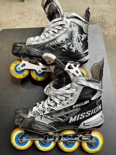 Mission Inhaler NLS2 Inline Skates Extra Wide Width Size 9.5 (Used)