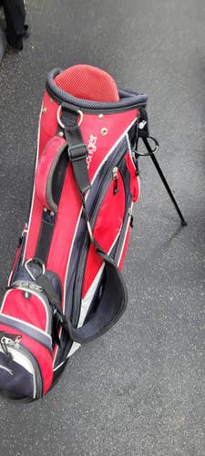 Used Slazenger 7 WAY Mens Stand Bag Red 11497-S000159970
