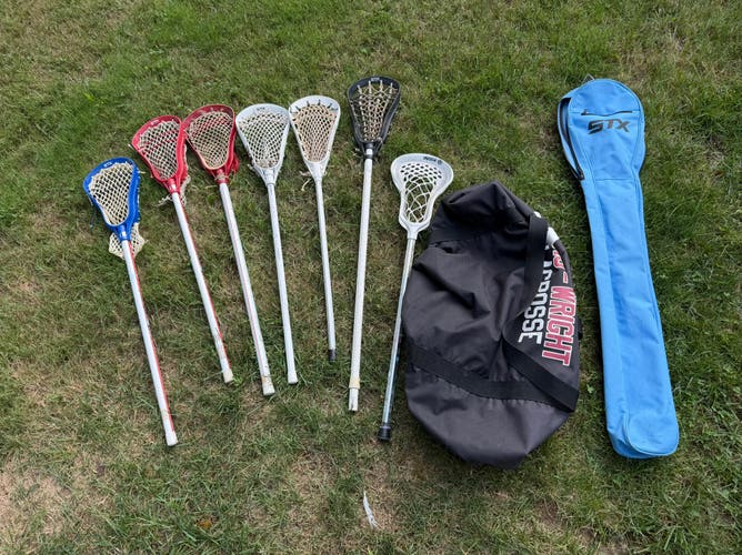 Lacrosse gear bundle sticks and bags! First come first serve takes all!