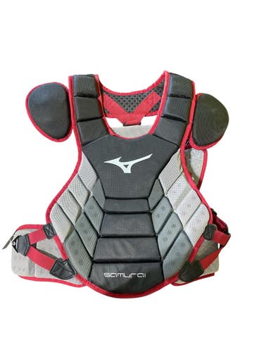 Used Mizuno SAMURAI Catchers Chest Protector Maroon Adult 11873-S000245095