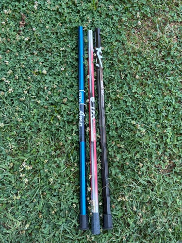 Three (3) STX Amp Lacrosse Shafts