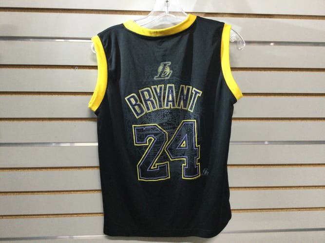 Black Large Kids Unisex Los Angeles Lakers Bryant Majestic Jersey (Used)