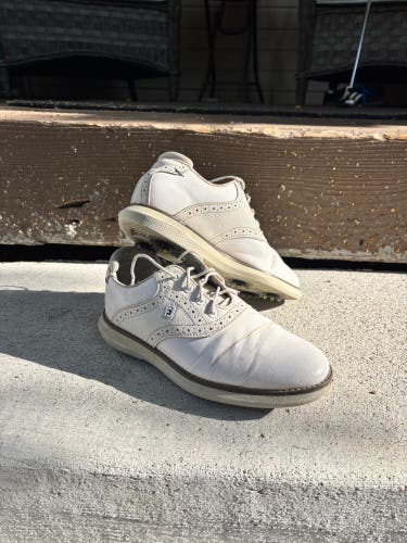 Kid's Size M 5.0 (W 6.0) Footjoy Traditions Golf Shoes (Used)