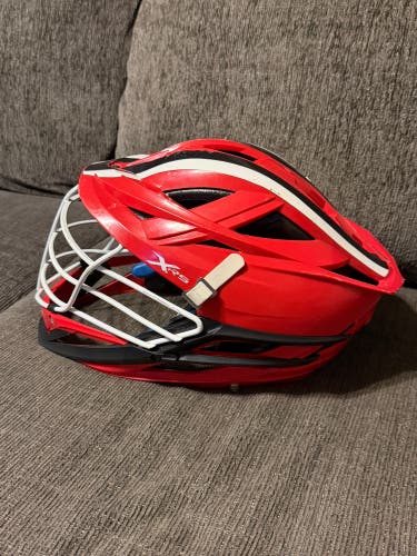 Cascade XRS Lacrosse Helmet Red Black White Adult Size Official PLL