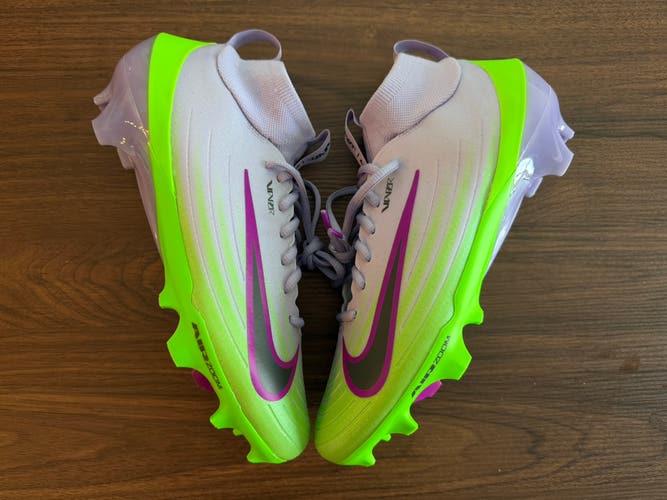 Size 10.5 - Nike Vapor Pro 1 Football Cleats Green Purple IB8250-500 Men's