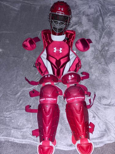 Red Under Armour Victory Series Catcher's Set (Used)