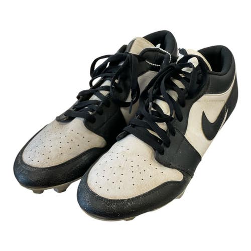 Used Nike AIR JORDAN 1 LOW TD Adult FB Cleats White And Black Senior 14 11450-S000525767