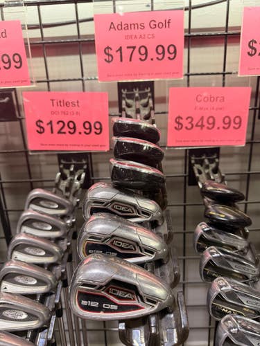 Adams Used Right Handed Men's Senior Flex Graphite Shaft 6 Pieces Iron Set