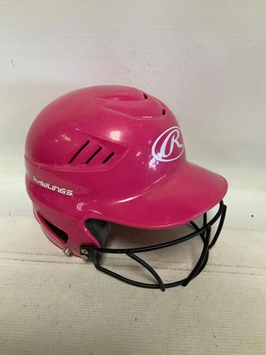 Used Rawlings CFTBH-R1 Batting Helmet w/Mask Pink SM 11823-S000040914