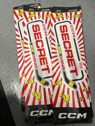 CCM 2025 Secret Mini Sticks. Left Handed. Lot of 6! (New)