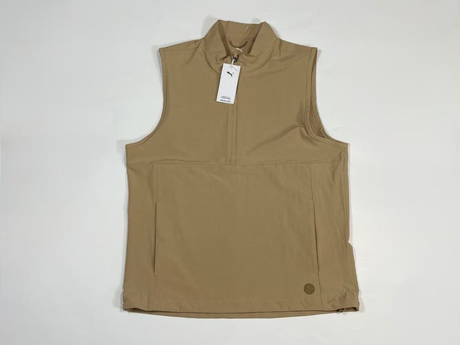 Large Men's Puma Vest (New) Puma Ripguard Men’s Half-Zip Golf Vest 628865-04
Prairie Tan