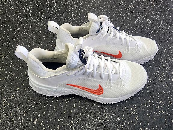 Used Nike Hurache 9 LAX Turf Cleats Womens White Senior 7.5 11849-S000042371