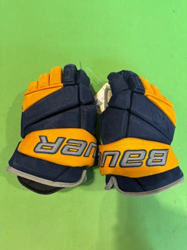 Blue Senior Bauer Vapor Team Pro Gloves 14"