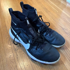 Black Men's Size M 12.0 (W 13.0) Nike Alpha Huarache NXT High Top Molded Cleats (New)