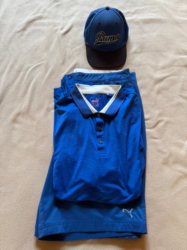 Blue XXL Men's Puma Shirt (Used)