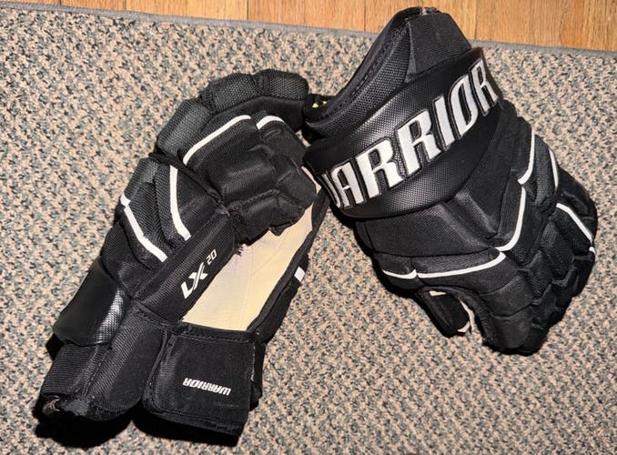 Pro Stock Used 14" Warrior Alpha LX20 Pro Bloomington Bison Hockey Gloves