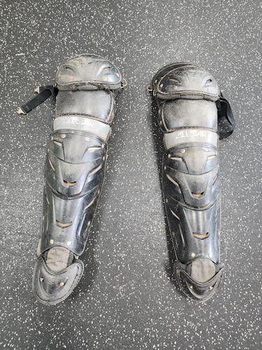 Used All Star LG1216PS Catchers Leg Guards Black Intermed 11849-S000042279