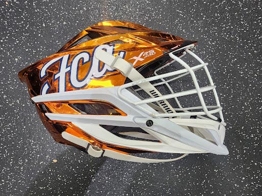 Used Cascade XRS PRO ORANGE CHROME Lacrosse Helmet Orange One Size 11849-S000042277