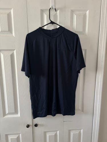 Blue Large Men's Nike Collarless Polo (Used)