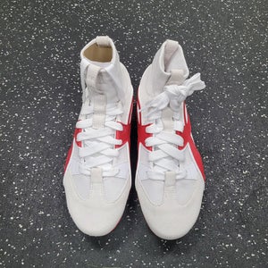 Used Under Armour SPOTLIGHT ICON Jr FB Cleats Cardinal And White Junior 05.5 11849-S000042351