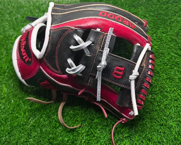 Wilson A2000 RH Infield Baseball Glove 11.75" (Used)restored inside hand stall and laces.