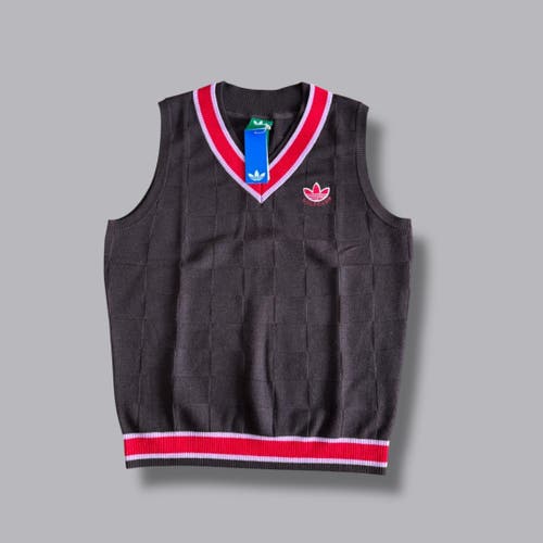 Brown Medium Men's Adidas Vest (New) Adidas Originals Men’s Knit Golf Vest JW9862