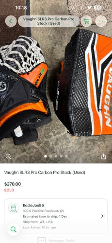 Vaughn SLR3 Pro Carbon Pro Stock (Used)