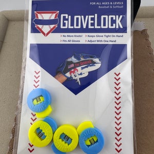 New Mixed Carolina Blue and Yellow Glove Locks Keep Baseball Glove Laces Tight
