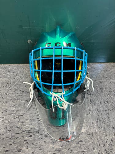 Green Senior CCM Axis 1.5 Goalie Mask | 7" - 7 1/2"
