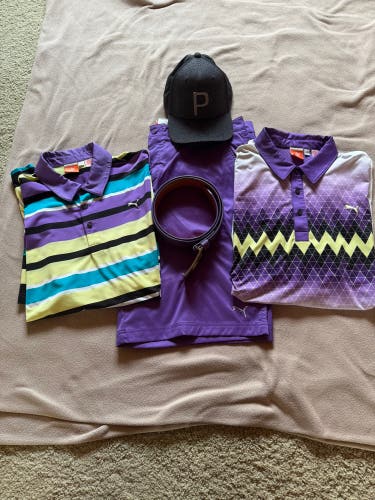 Purple XXL Men's Puma Shirt (Used)