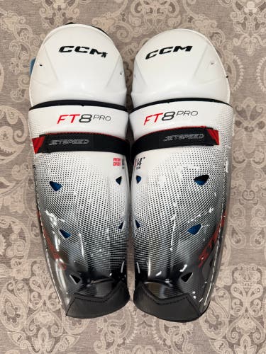 Senior CCM Jetspeed FT8 Pro 14" Shin Pads (Used)