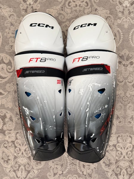 Senior CCM Jetspeed FT8 Pro 14" Shin Pads (Used)