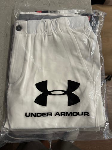White 34x35 Men's Under Armour Pants (New)