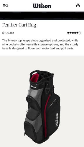 Wilson Feather Cart Bag (New)