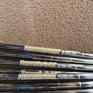 Men's True Temper Dynamic Gold 105 Iron Set (4-PW) Stiff Flex 1” Over Standard Length