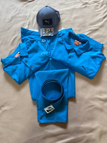 Blue XXL Men's Puma Shirt (Used)