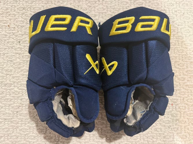 RARE Bauer Pro Stock NCAA Return Team issue Gloves - Michigan Wolverines - 14”