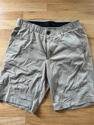 Khaki Under Armour Golf Shorts