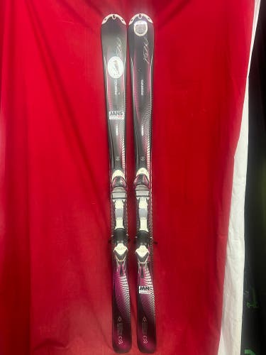 Skis: Volkl 163 cm All Mountain Skis With Bindings (Used)