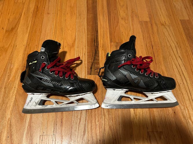 2024 Bauer Elite Hockey Goalie Skates Extra Wide Width Size 3.5 (Used)