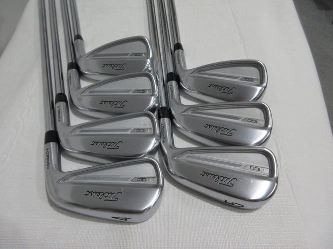 Titleist 2023 T100 Iron Set - 4-PW - AMT Tour White S300 Stiff Flex Steel