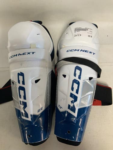 Used CCM NEXT Junior Shin Guards White 12" 11823-S000040922