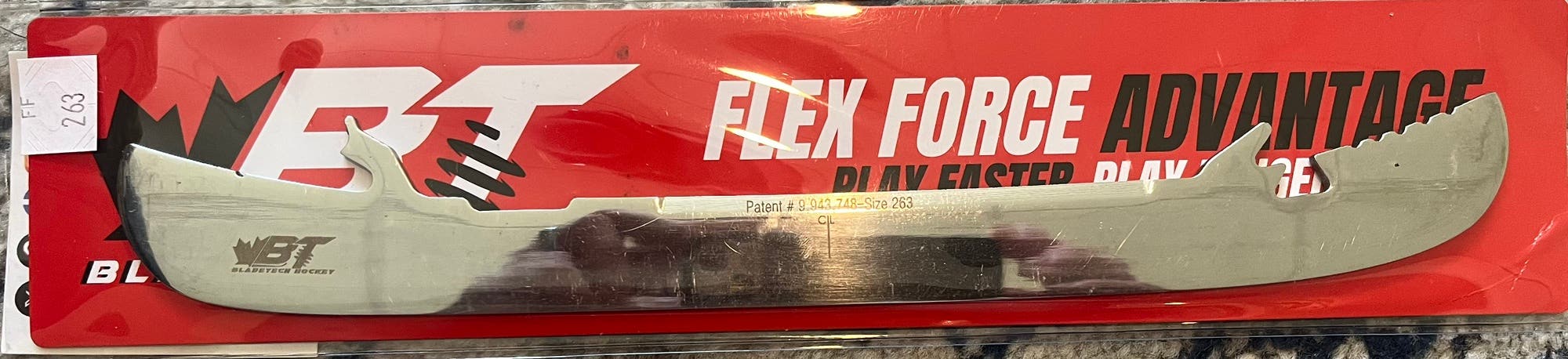 Brand New Bladetech flex force 263 mm hockey skate blades for Bauer - mirror stainless