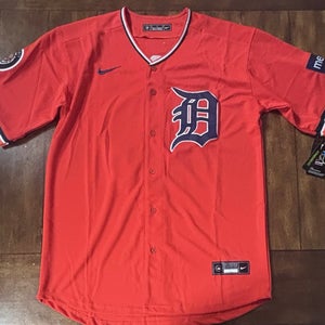 Detroit Tigers Dillon Dingler Adult Medium Orange Alternate Jersey NWT