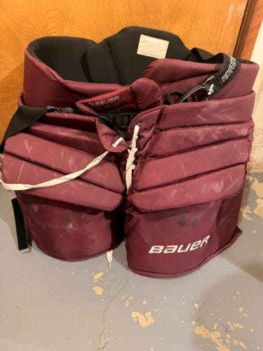 OHL Game Used Senior XL Bauer Pro Hockey Goalie Pants Pro Stock