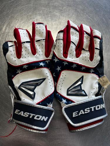 Used Easton BB/SB Batting Gloves White SM 11868-S000070962