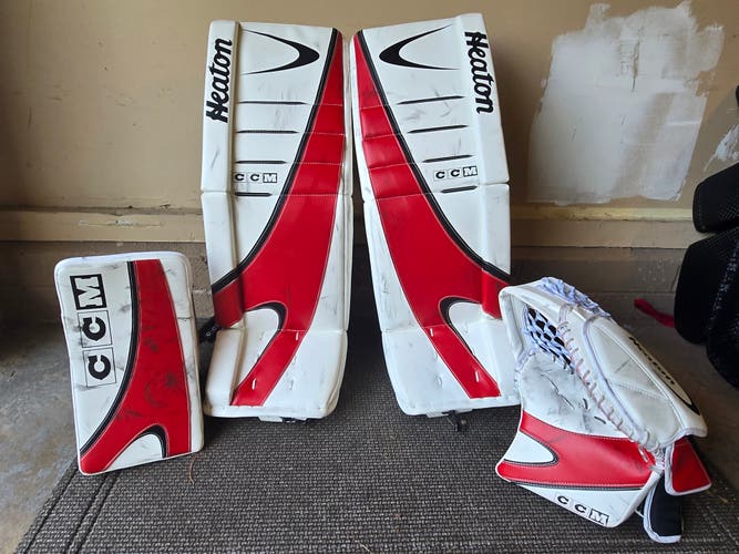 33"+1 CCM Heaton 10 E-FLEX 7.9 Regular Goalie Full Set (Used)